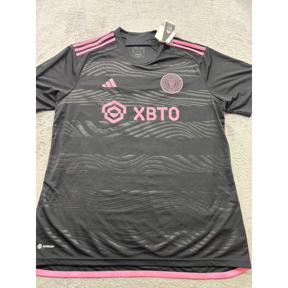 Adidas Inter Miami CF Messi 10 Away Jersey Black Pink Mens 2XL Slim NWT